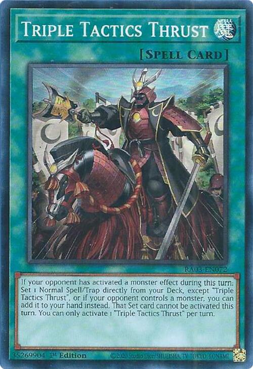 Triple Tactics Thrust [RA03-EN072] Super Rare | Odin's Place