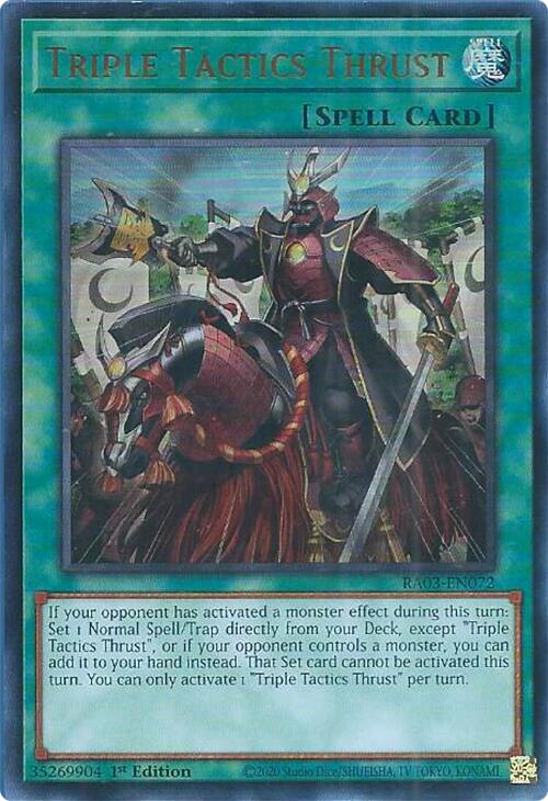 Triple Tactics Thrust (UR) [RA03-EN072] Ultra Rare | Odin's Place