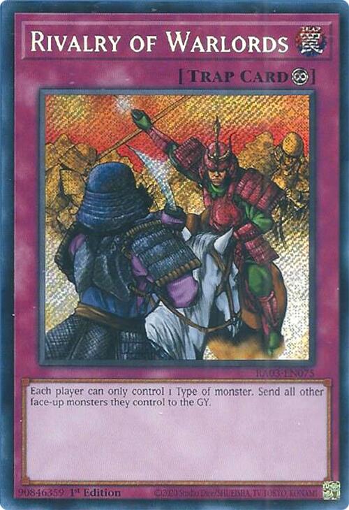 Rivalry of Warlords (Secret Rare) [RA03-EN075] Secret Rare | Odin's Place