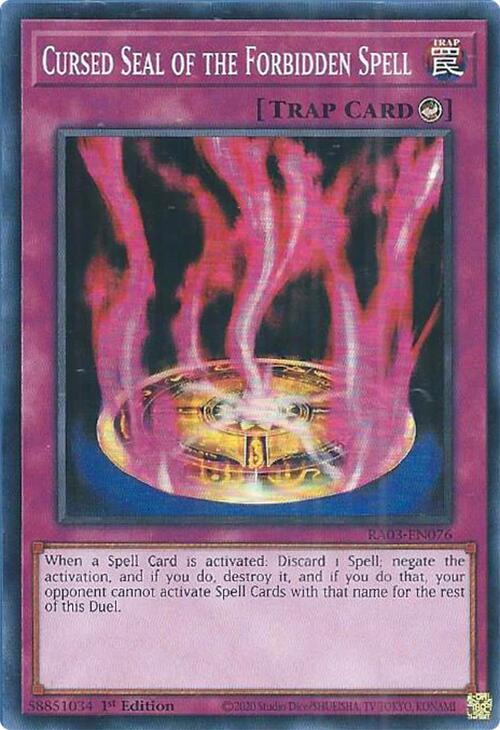 Cursed Seal of the Forbidden Spell [RA03-EN076] Super Rare | Odin's Place