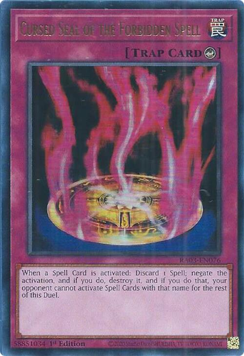 Cursed Seal of the Forbidden Spell (UR) [RA03-EN076] Ultra Rare | Odin's Place