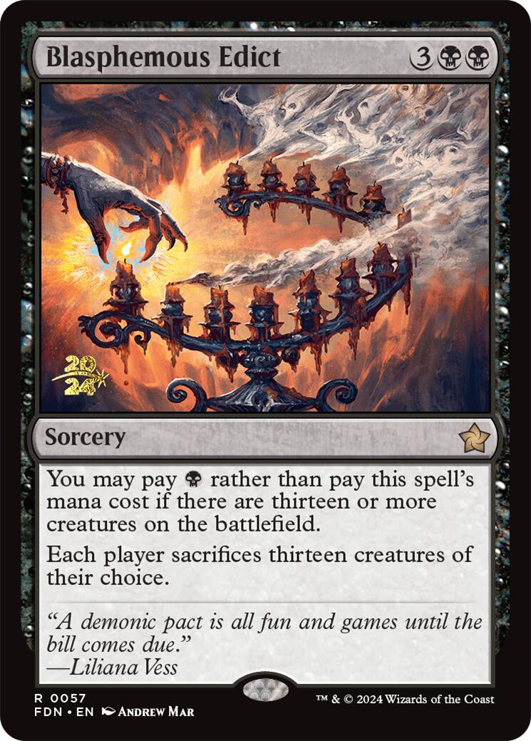 Blasphemous Edict [Foundations Prerelease Promos] | Odin's Place