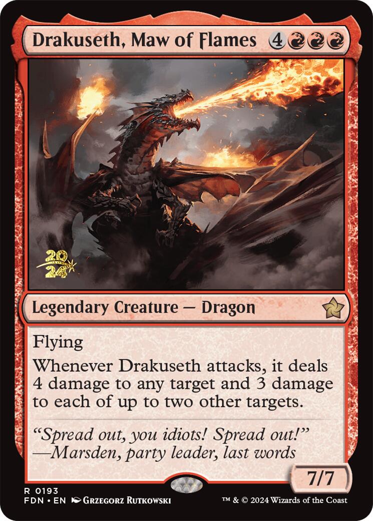 Drakuseth, Maw of Flames [Foundations Prerelease Promos] | Odin's Place