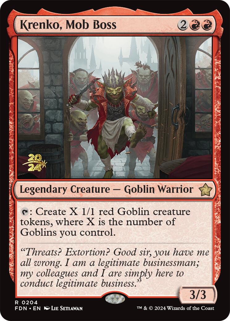 Krenko, Mob Boss [Foundations Prerelease Promos] | Odin's Place