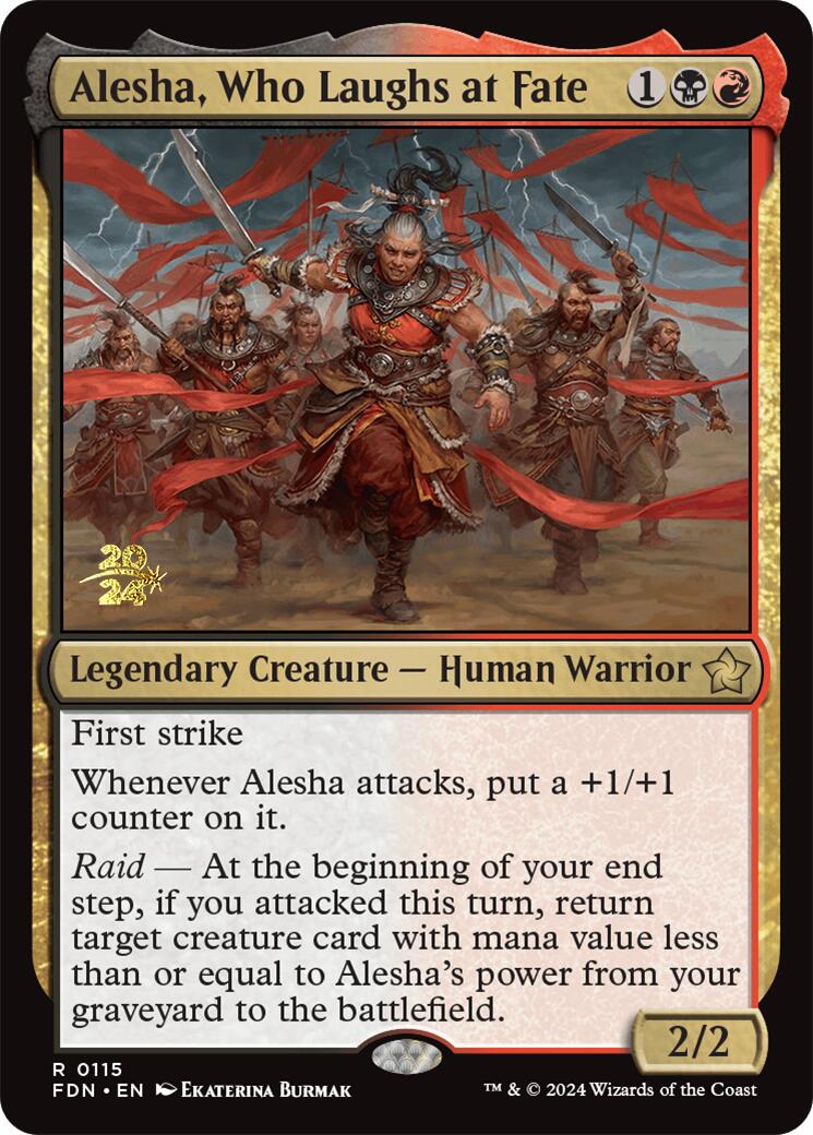 Alesha, Who Laughs at Fate [Foundations Prerelease Promos] | Odin's Place