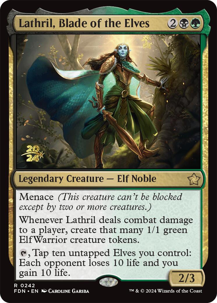 Lathril, Blade of the Elves [Foundations Prerelease Promos] | Odin's Place