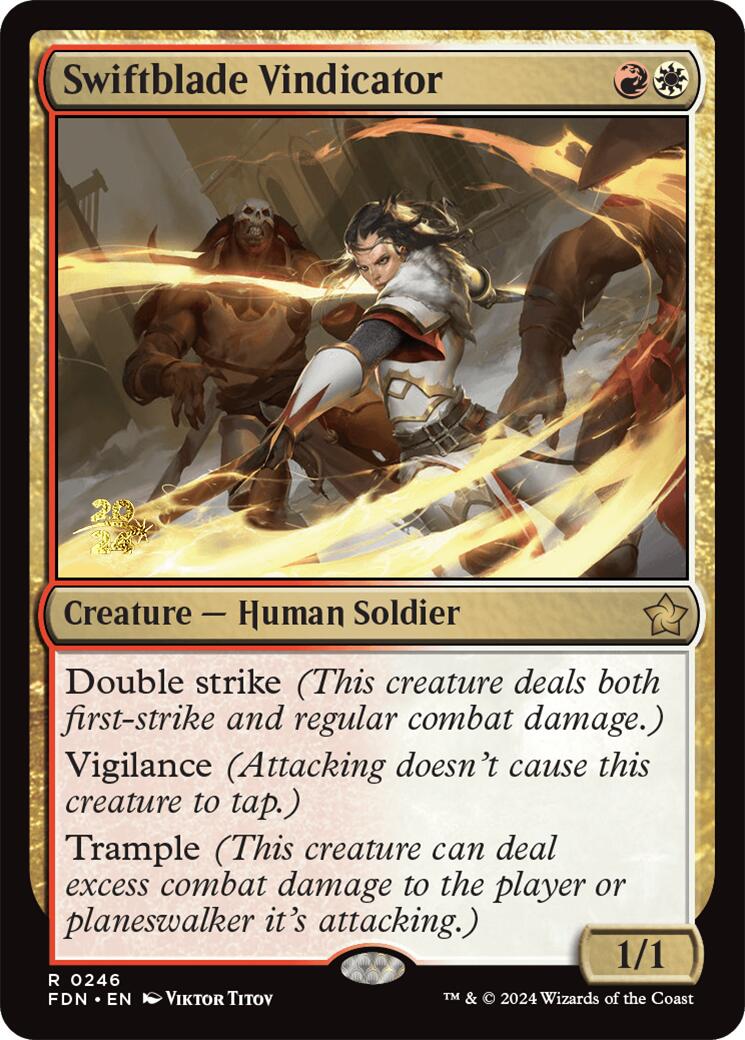 Swiftblade Vindicator [Foundations Prerelease Promos] | Odin's Place