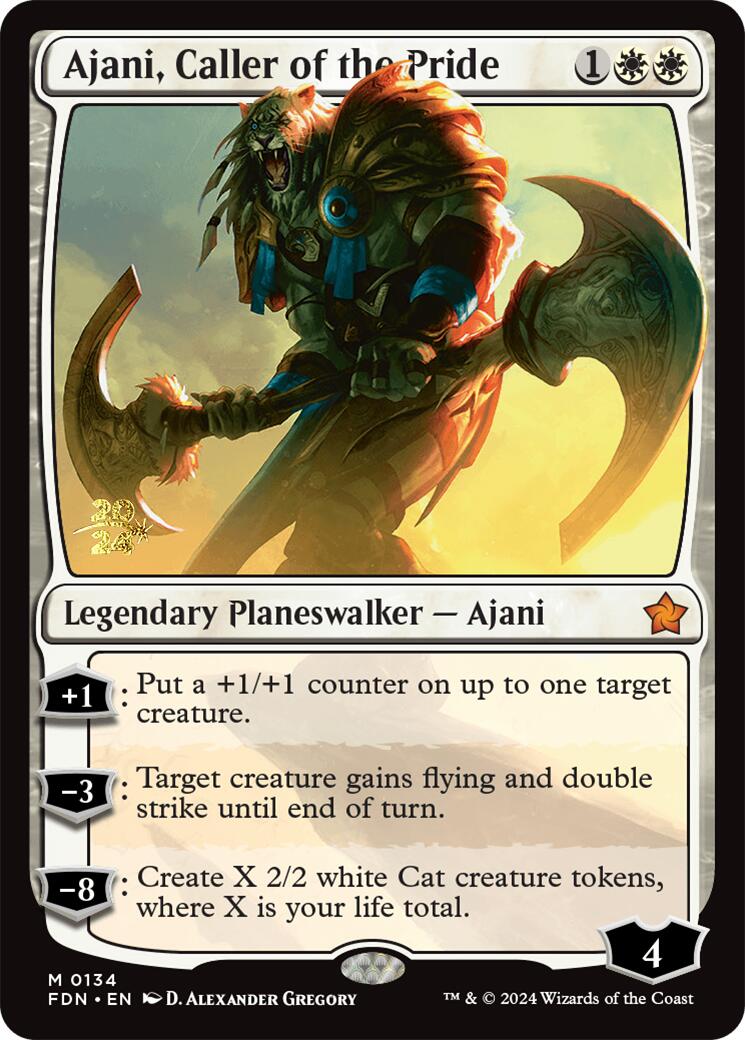 Ajani, Caller of the Pride [Foundations Prerelease Promos] | Odin's Place