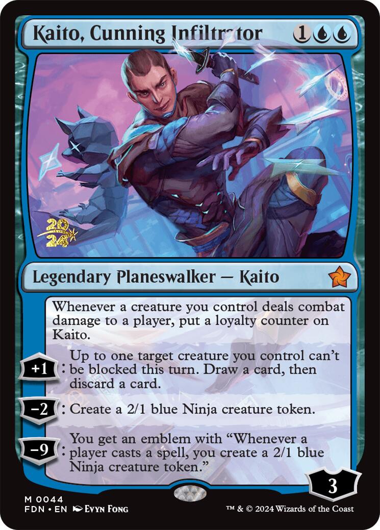 Kaito, Cunning Infiltrator [Foundations Prerelease Promos] | Odin's Place