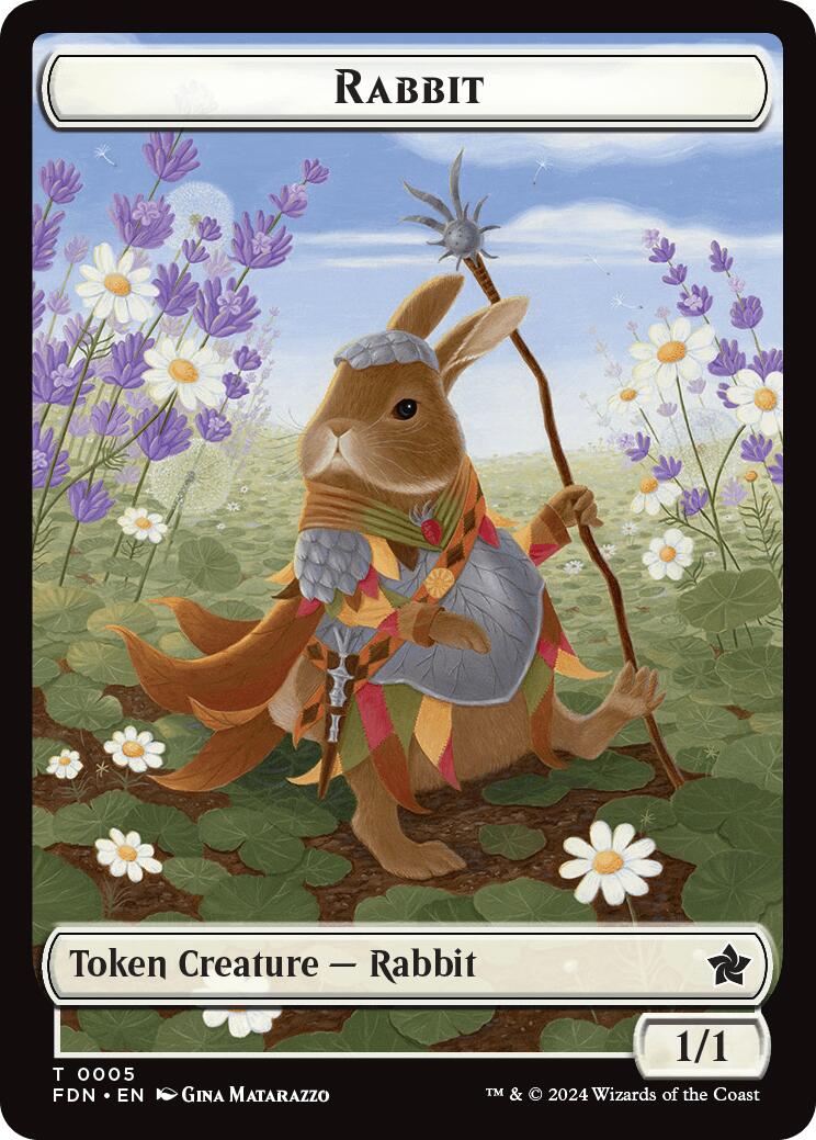 Rabbit // Soldier Double-Sided Token [Foundations Tokens] | Odin's Place