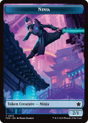 Emblem - Kaito, Cunning Infiltrator // Ninja Doubled-Sided Token [Foundations Tokens] | Odin's Place