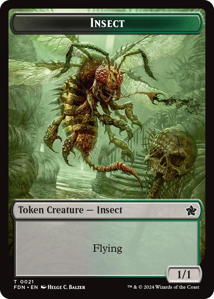 Goblin // Insect Doubled-Sided Token [Foundations Tokens] | Odin's Place