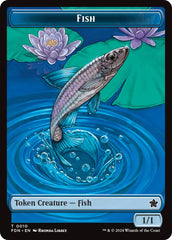 Faerie // Fish Doubled-Sided Token [Foundations Tokens] | Odin's Place