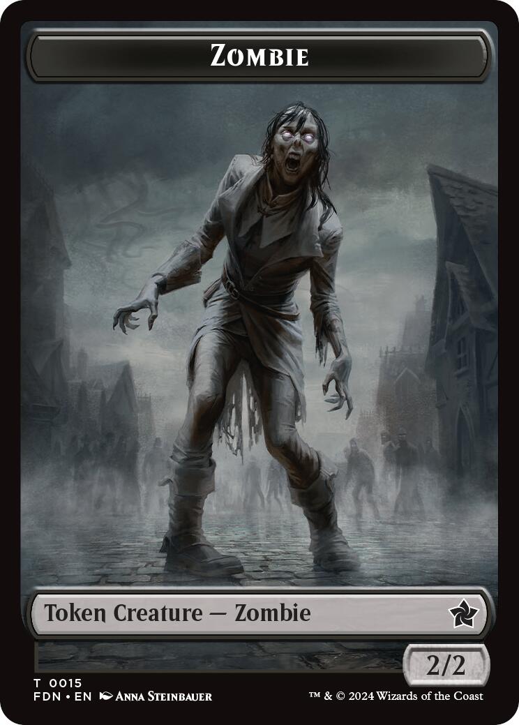 Goblin // Zombie Doubled-Sided Token [Foundations Tokens] | Odin's Place