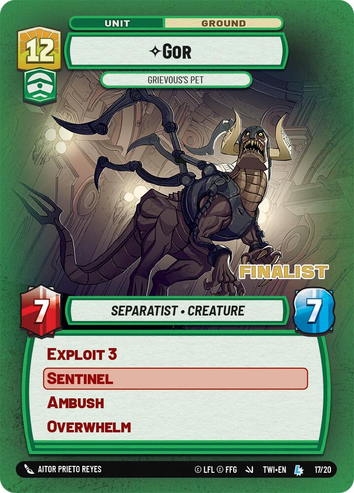 Gor - Grievous's Pet (17/20) (Finalist) (17/20) [Store Showdown Promos] | Odin's Place