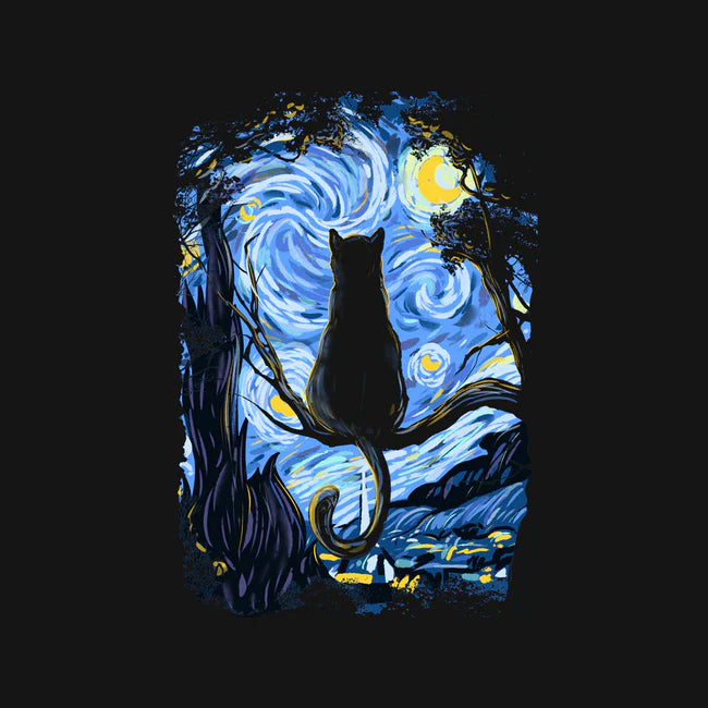 T-Shirt: Cat Starry Night | Odin's Place