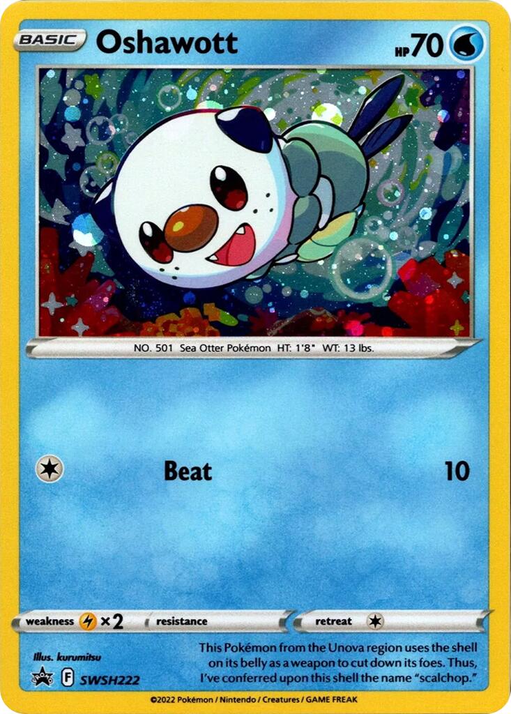Oshawott (SWSH222) (Cosmo Holo) [Sword & Shield: Black Star Promos] | Odin's Place