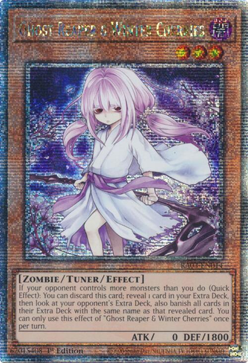 Ghost Reaper & Winter Cherries (Alternate Art) (Quarter Century Secret Rare) [RA03-EN014] Quarter Century Secret Rare | Odin's Place