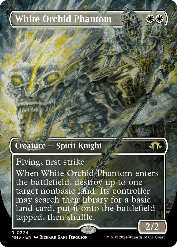 White Orchid Phantom (Borderless) [Modern Horizons 3] | Odin's Place