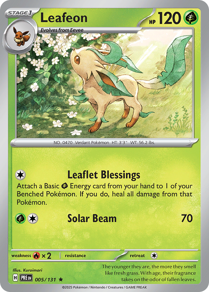 Leafeon (005/131) (Master Ball Pattern) [Scarlet & Violet: Prismatic Evolutions] | Odin's Place