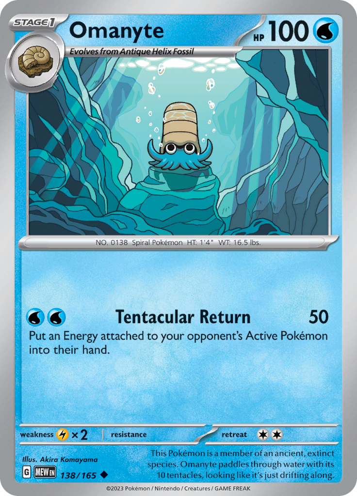 Omanyte (138/165) [Scarlet & Violet 151] | Odin's Place