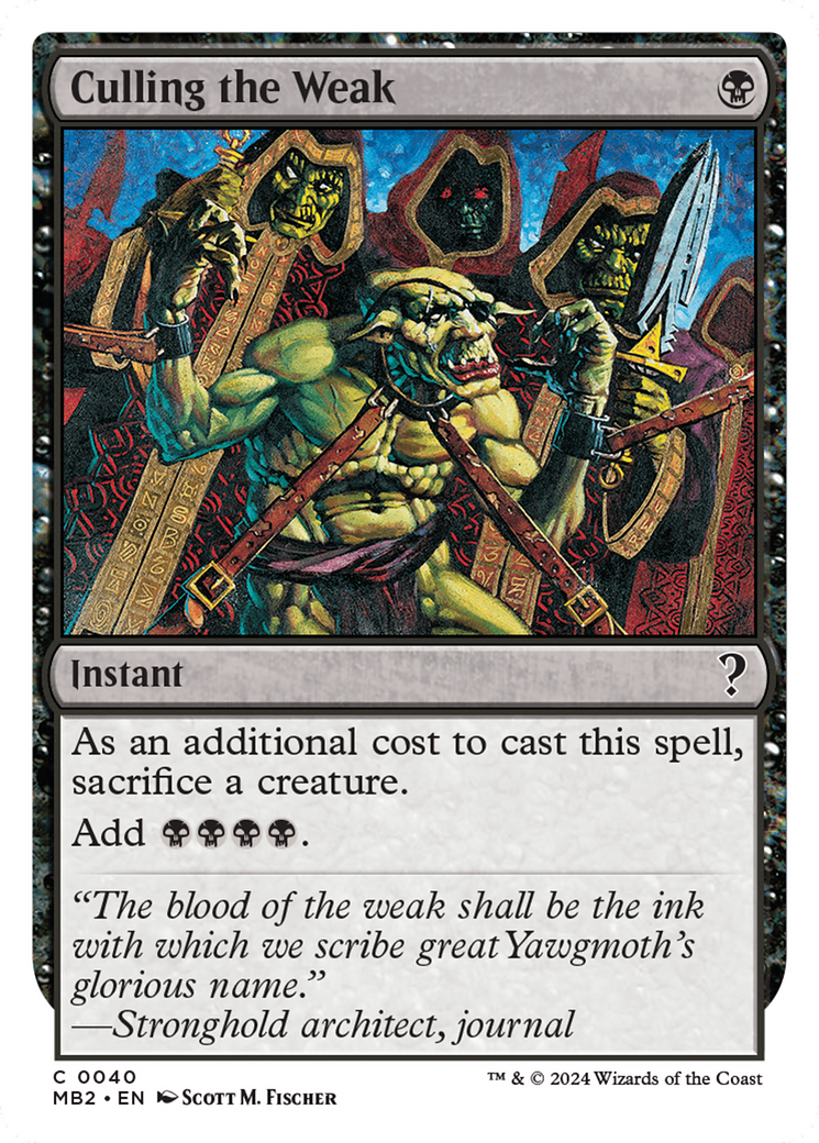 Culling the Weak (White Border) [Mystery Booster 2] | Odin's Place