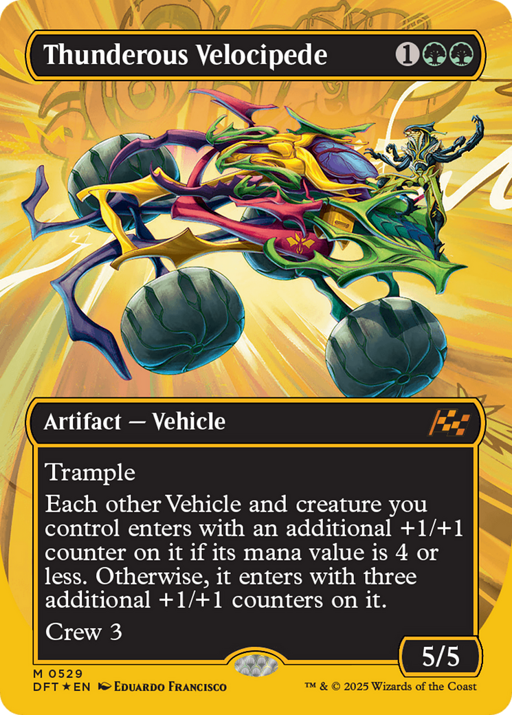 Thunderous Velocipede (Borderless) (First-Place Foil) [Aetherdrift] | Odin's Place