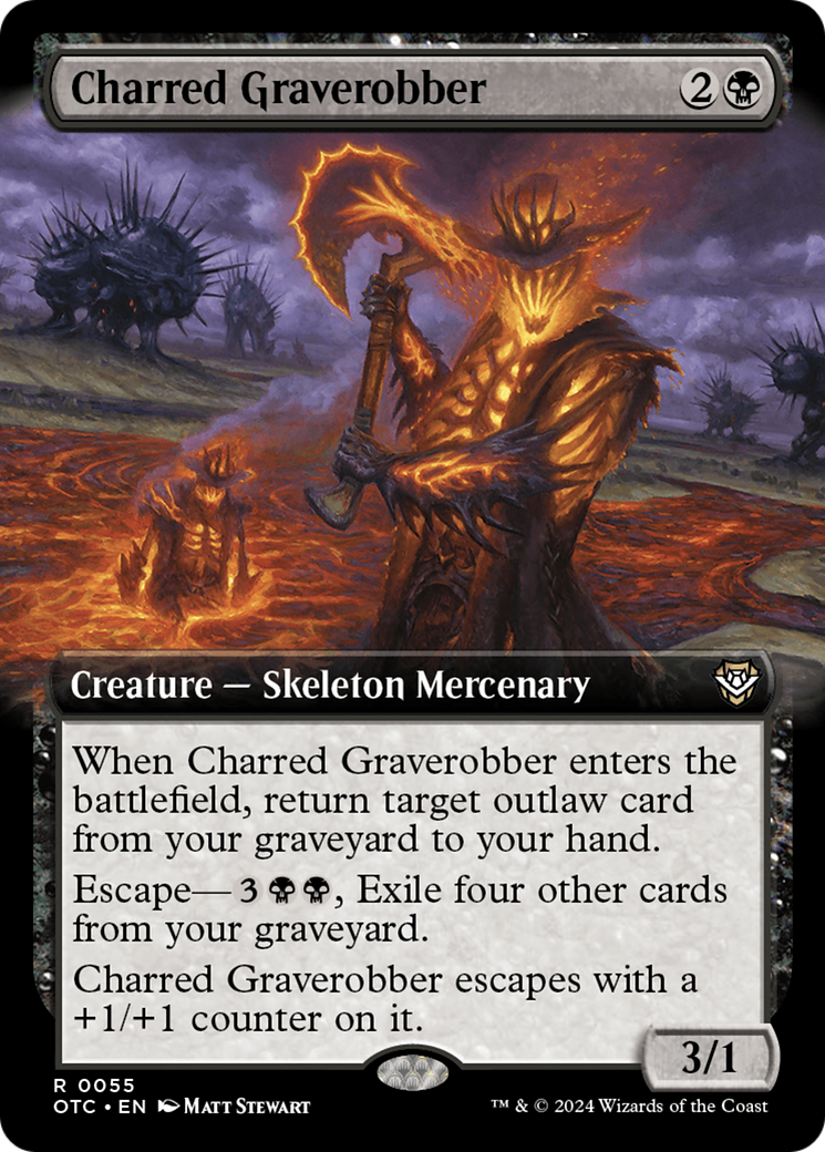 Charred Graverobber (Extended Art) [Outlaws of Thunder Junction Commander] | Odin's Place