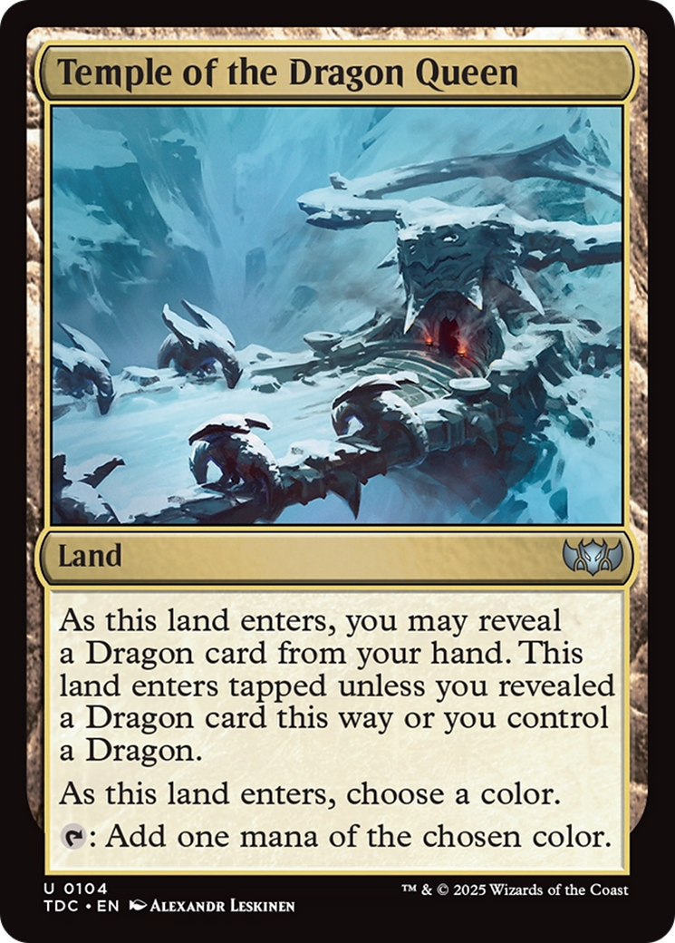 Temple of the Dragon Queen [Tarkir: Dragonstorm Commander] | Odin's Place