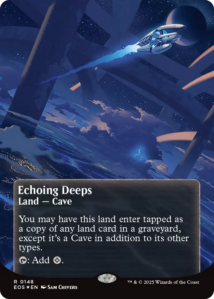 Echoing Deeps (0148) (Borderless) (Galaxy Foil) [Edge of Eternities: Stellar Sights] | Odin's Place