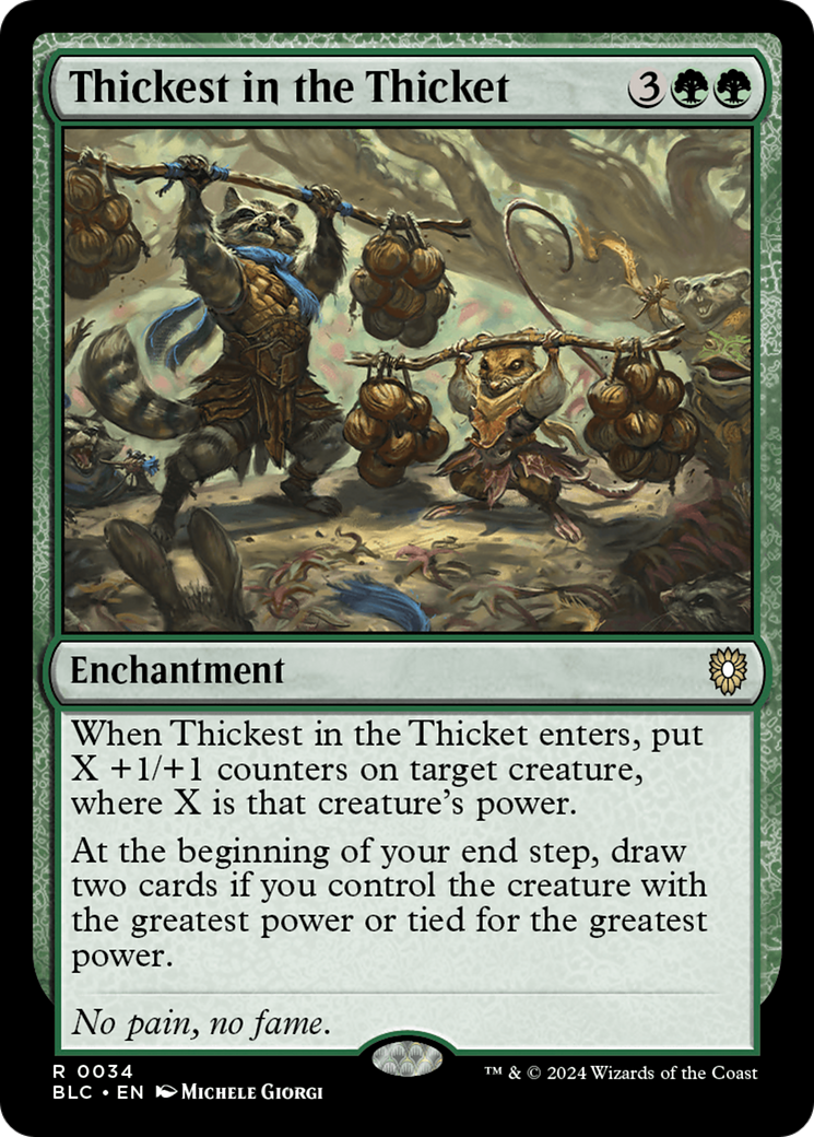 Thickest in the Thicket [Bloomburrow Commander] | Odin's Place