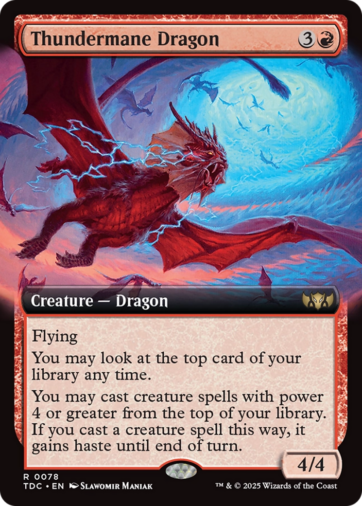 Thundermane Dragon (Extended Art) [Tarkir: Dragonstorm Commander] | Odin's Place