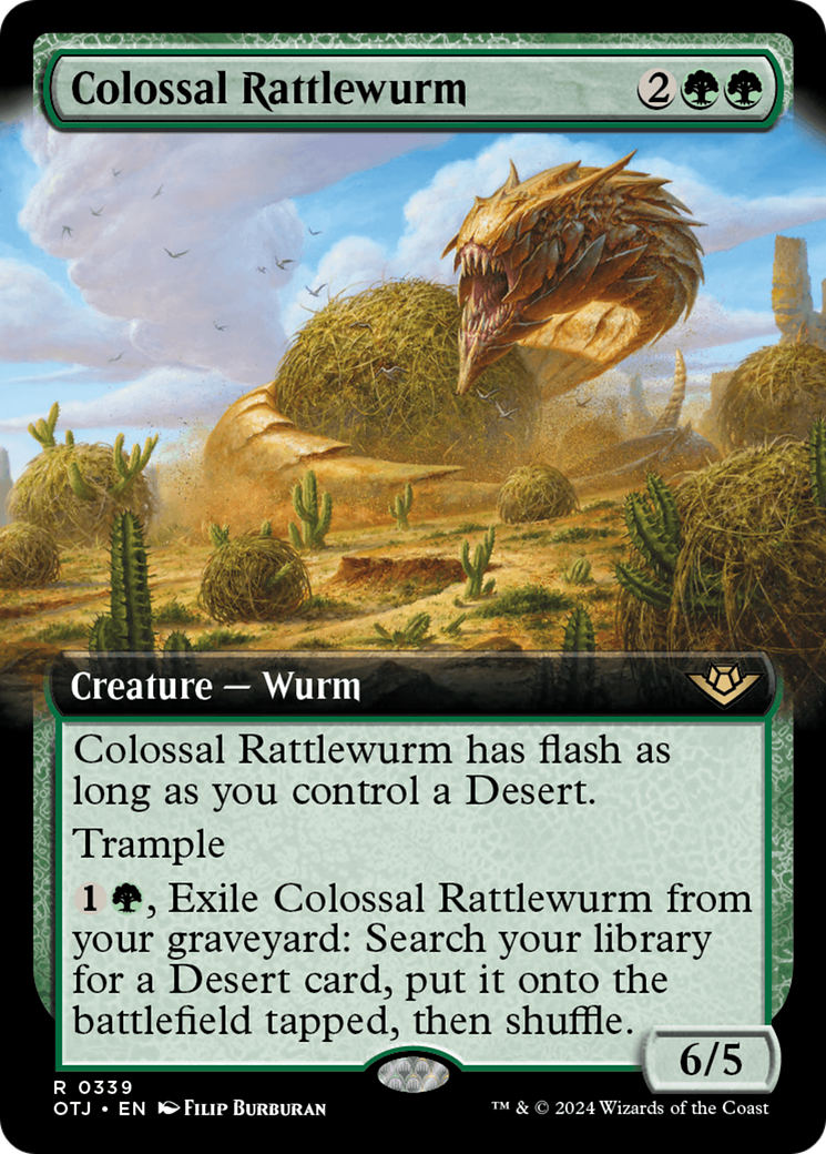 Colossal Rattlewurm (Extended Art) [Outlaws of Thunder Junction] | Odin's Place