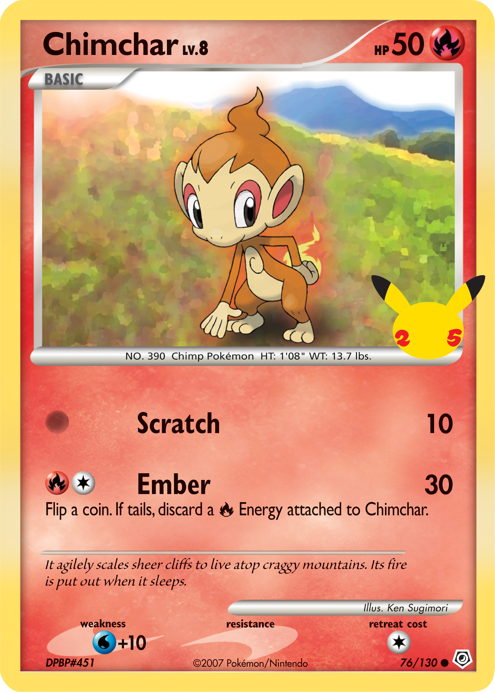 Chimchar (76/130) (Jumbo Card) [First Partner Pack] | Odin's Place
