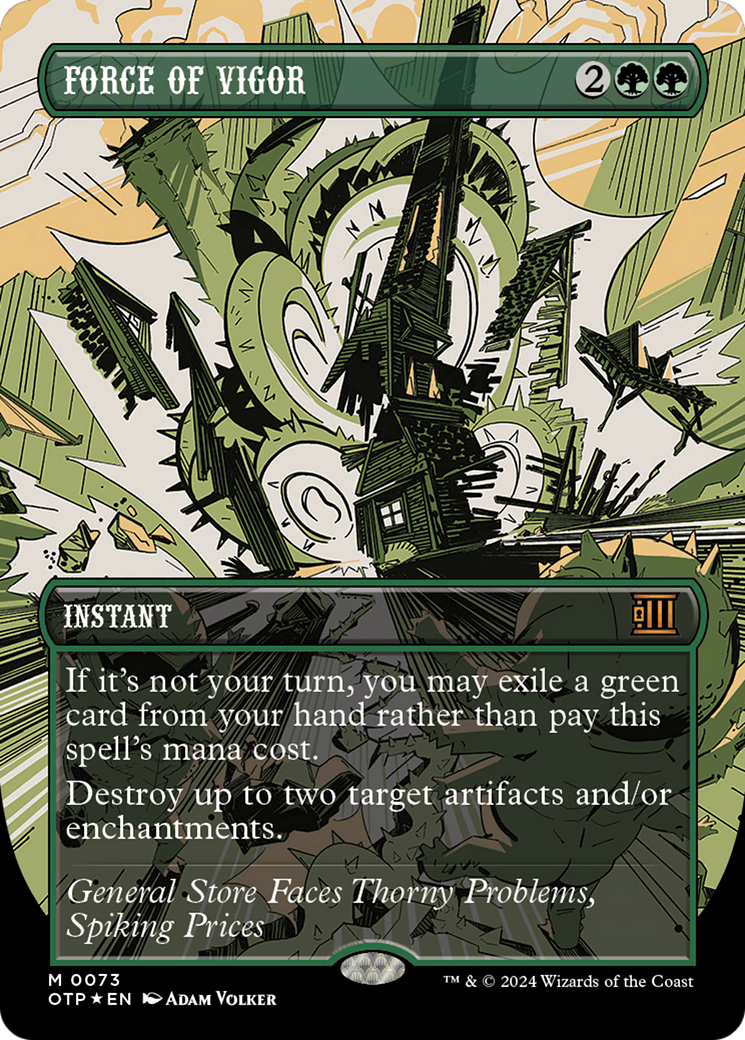 Force of Vigor (Textured Foil) [Outlaws of Thunder Junction: Breaking News] | Odin's Place
