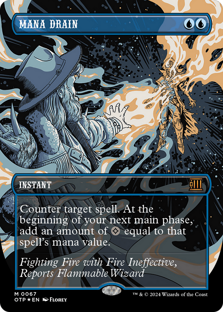 Mana Drain (Textured Foil) [Outlaws of Thunder Junction: Breaking News] | Odin's Place