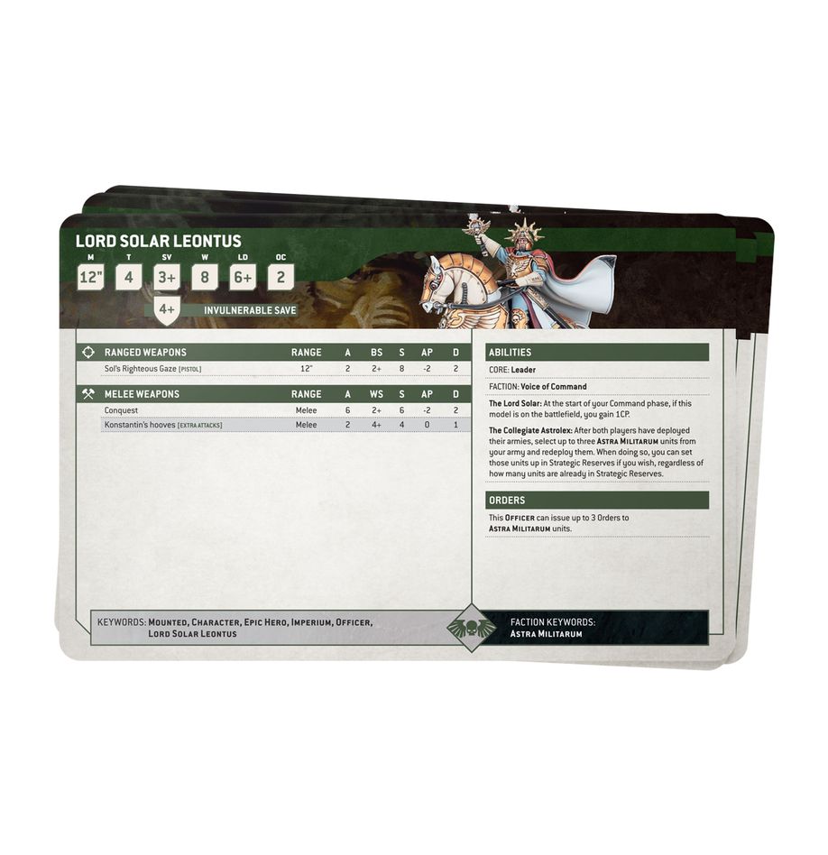 Warhammer 40k: Datasheet Cards Astra Militarum | Odin's Place