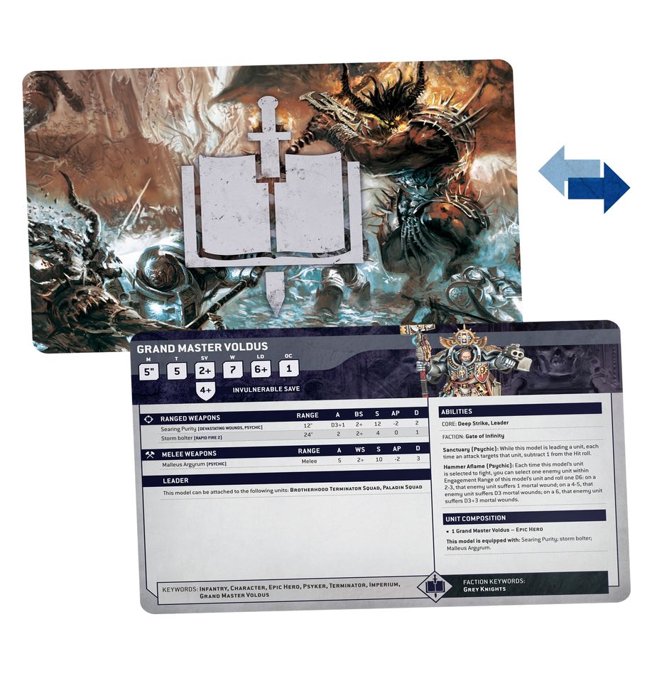 Warhammer 40k: Grey Knights Data cards | Odin's Place