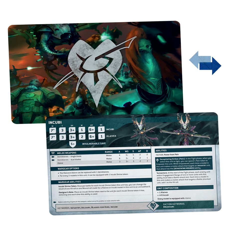 Warhammer 40k: Druhkari DataSheet Cards | Odin's Place