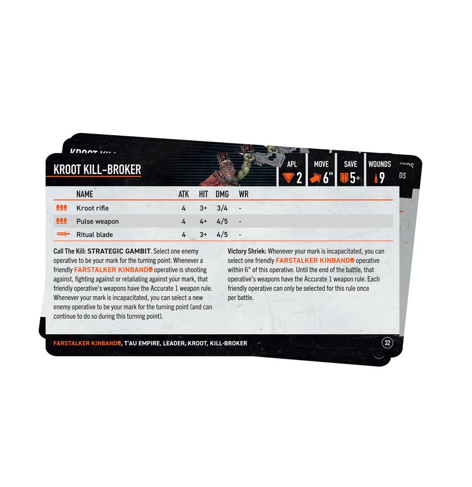 Warhammer Kill Team: Farstalker Kinband Datacards | Odin's Place
