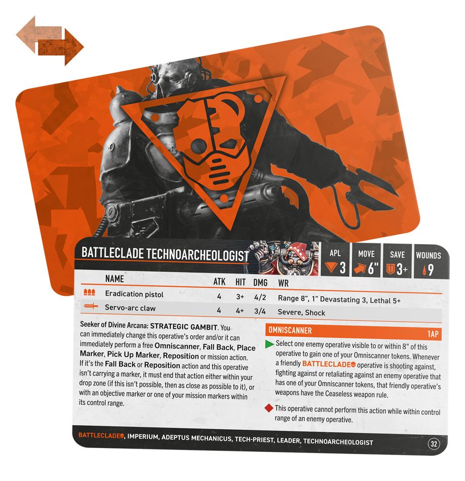 Warhammer Killteam: Battleclade Datacards | Odin's Place
