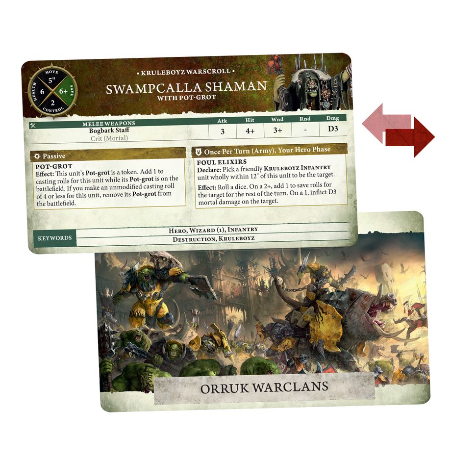 Warhammer Age of Sigmar: Warscroll Cards Orruk Warclans | Odin's Place