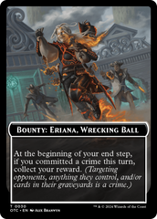 Bounty: Eriana, Wrecking Ball // Bounty Rules Double-Sided Token [Outlaws of Thunder Junction Commander Tokens] | Odin's Place