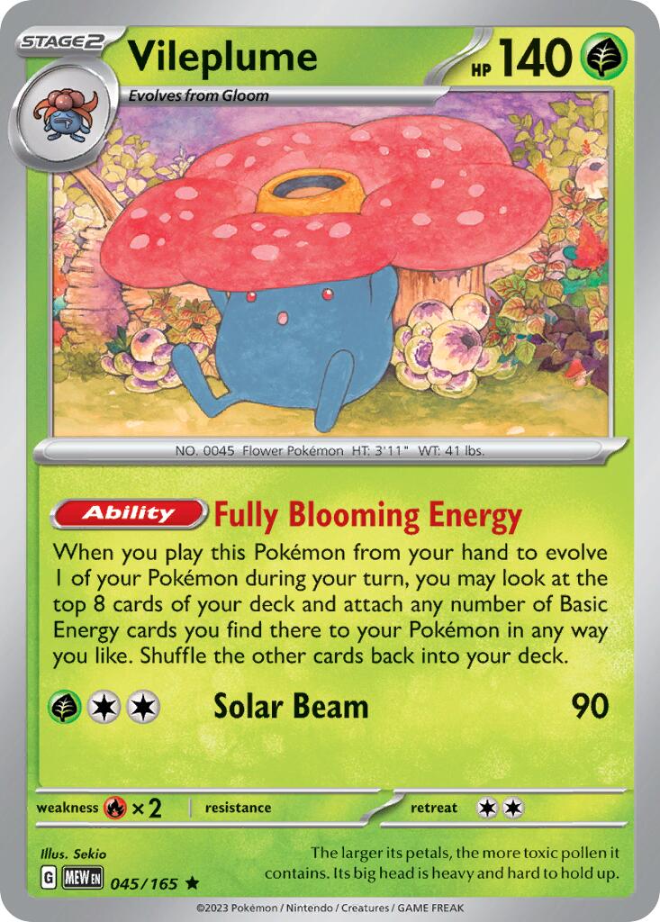 Vileplume (045/165) (Theme Deck Exclusive) [Scarlet & Violet 151] | Odin's Place