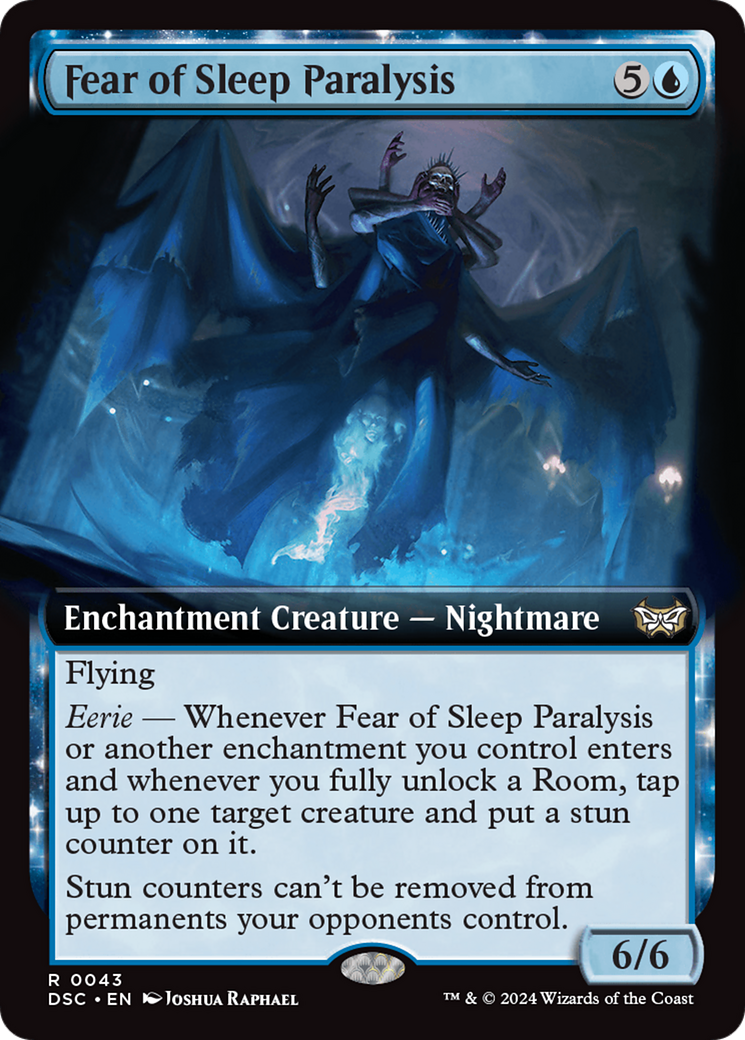 Fear of Sleep Paralysis (Extended Art) [Duskmourn: House of Horror Commander] | Odin's Place