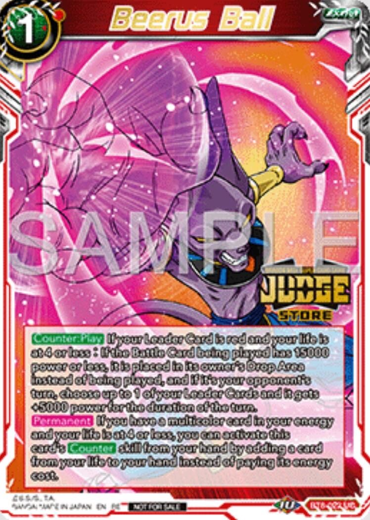 Beerus Ball (Judge Pack Vol.16) (Store) (BT8-022) [Judge Promotion Cards] | Odin's Place