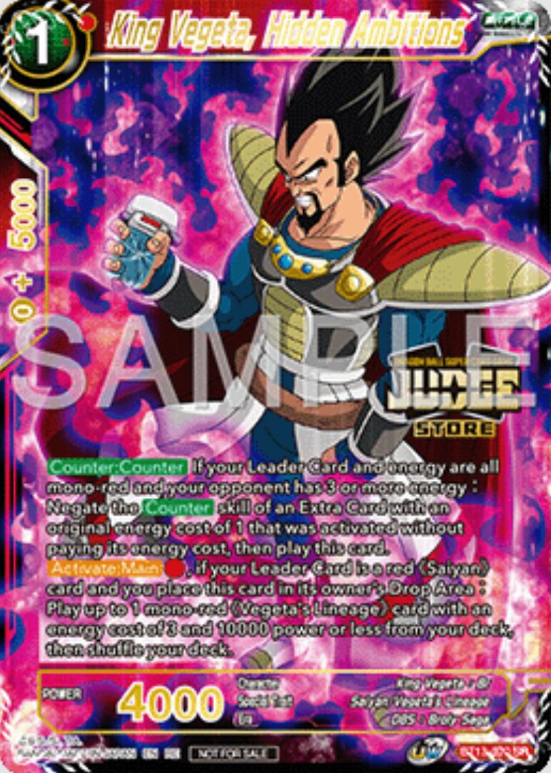 King Vegeta, Hidden Ambitions (Judge Pack Vol.16) (Store) (BT13-020) [Judge Promotion Cards] | Odin's Place