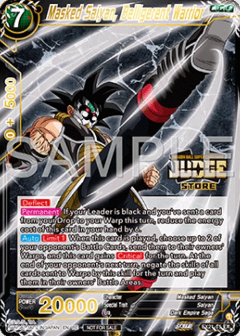 Masked Saiyan, Belligerent Warrior (Judge Pack Vol.16) (Store) (EX21-15) [Judge Promotion Cards] | Odin's Place