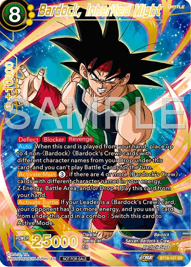 Bardock, Inherited Might (Championship 2024 Finals Pack) (Gold Stamped) (BT18-107) [Tournament Promotion Cards] | Odin's Place