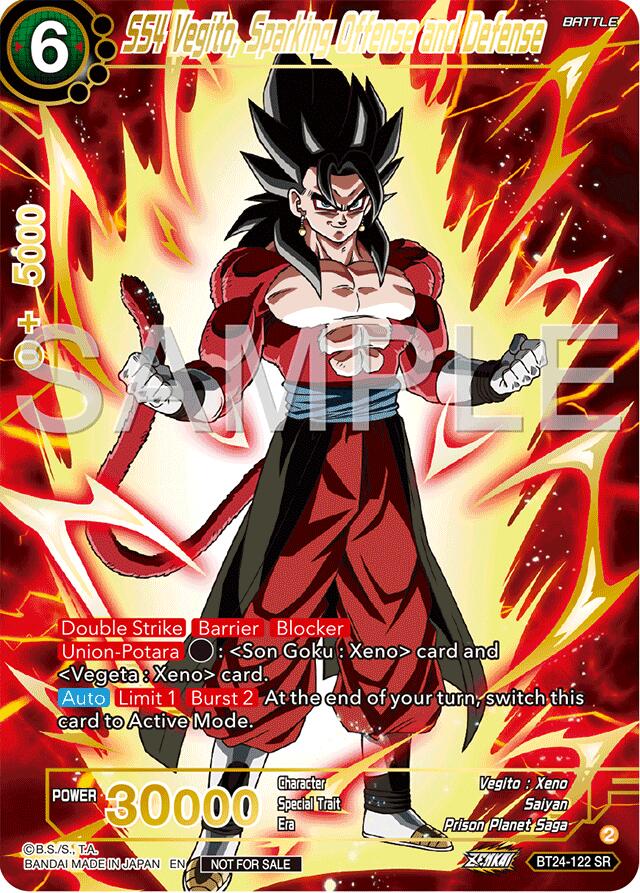 SS4 Vegito, Sparking Offense and Defense (Championship 2024 Finals Pack) (Gold Stamped) (BT24-122) [Tournament Promotion Cards] | Odin's Place
